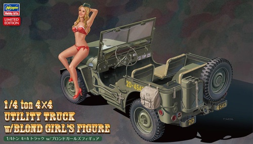 Utility truck 4x4 1/4 ton with figure 1:24 Hasegawa SP449
