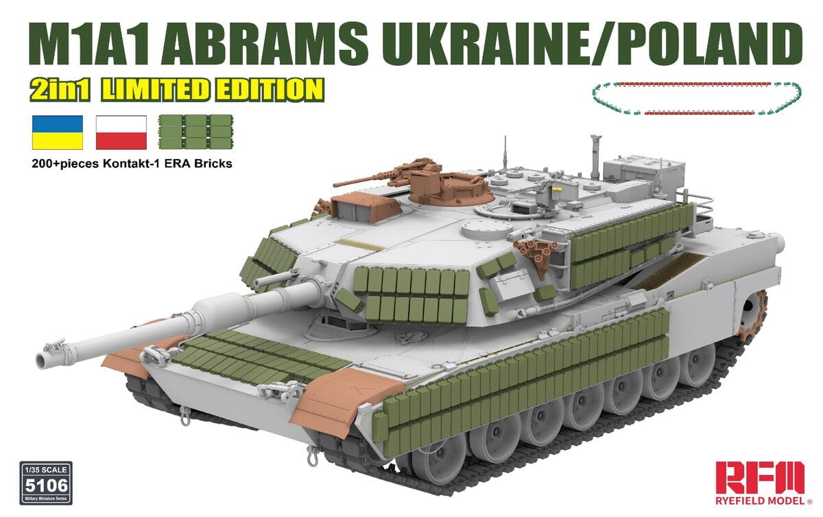 Zdjęcie główne produktu M1A1 Abrams Ukraine/Poland 2in1 Limited Edition 1:35 Rye Field Model 5106