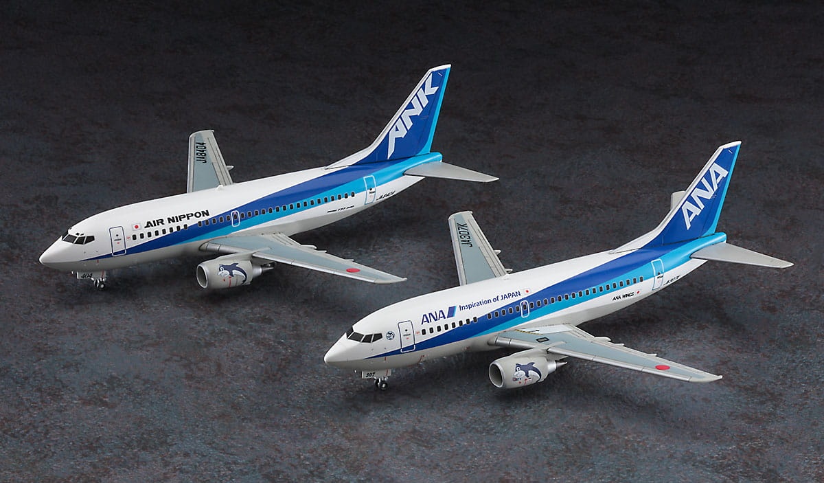 Zdjęcie dodatkowe produktu Boeing 737-500 (ANA) Super Dolphin 1995/2020 (2szt) 1:200 Hasegawa 10839