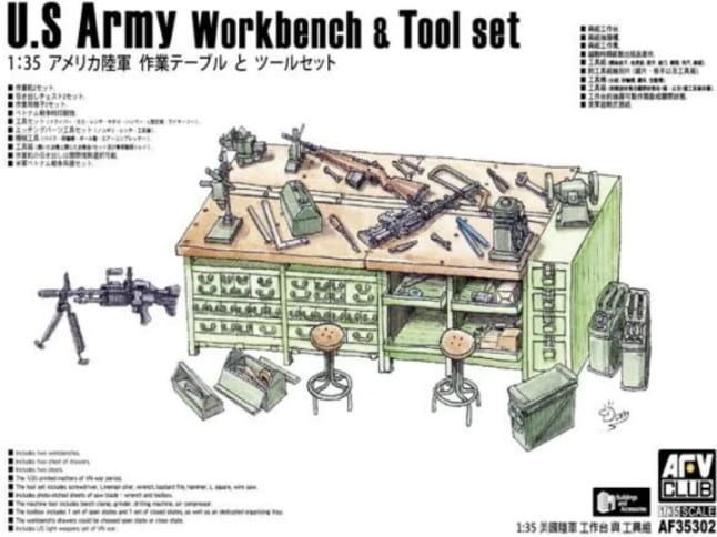 Zdjęcie główne produktu US Army Workbench and Tool set 1:35 AFV Club 35302