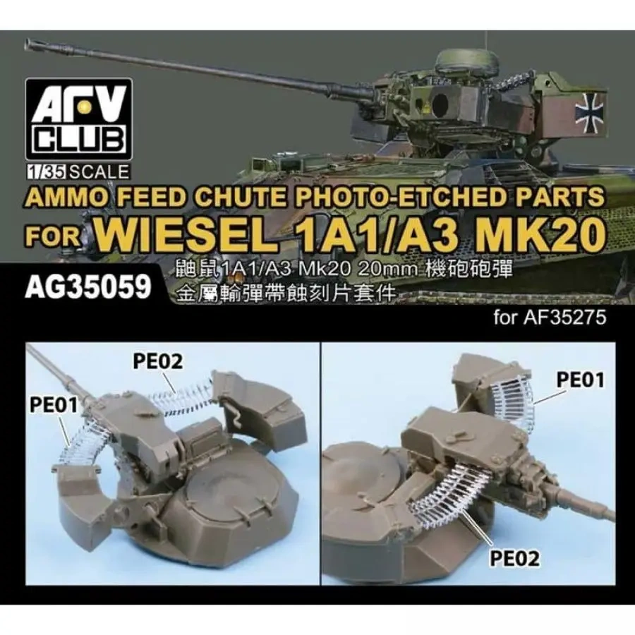 Zdjęcie główne produktu Ammo Feed Chute PE For Wiesel 1A1/A3 Mk20 1:35 AFV Club AG35059