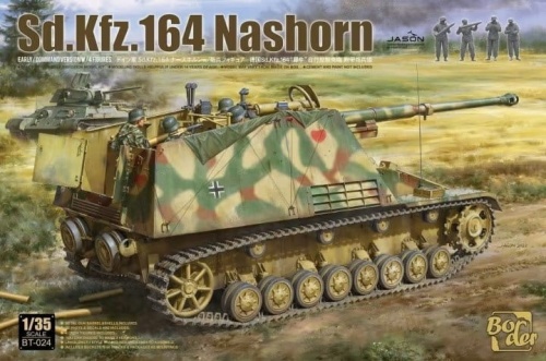 Sd.Kfz.164 Nashorn Early/Command Version w/4 Figures 1:35 Border Model BT024