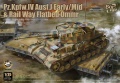 Zdjęcie główne produktu Pz.Kpfw. IV Ausf. J Early/Mid And Rail Way Flatbed Ommr (2in1) 1:35 Border Model BT025