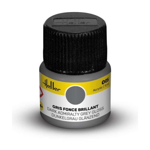Heller acrylic paint 005 Dark Admiralty Grey glossy 12ml