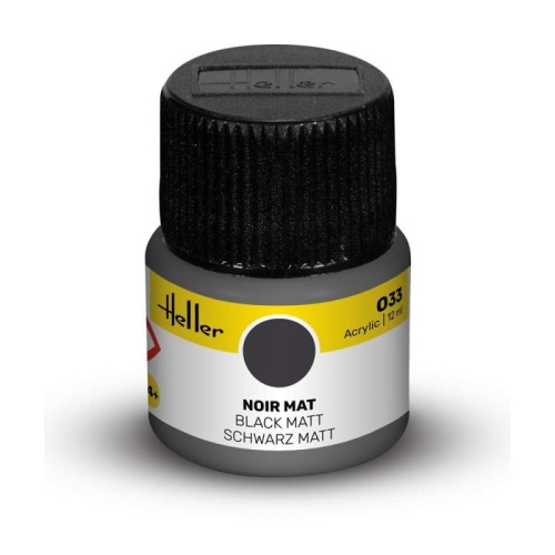 Heller acrylic paint 033 Black matte 12ml