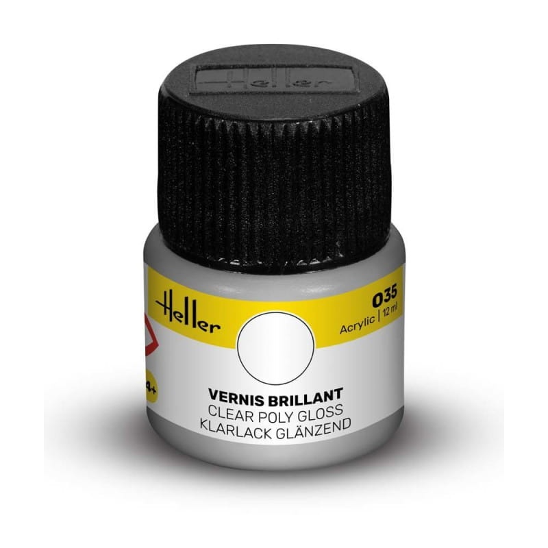 Zdjęcie główne produktu Heller farba akrylowa 035 Clear Poly błyszcząca 12ml