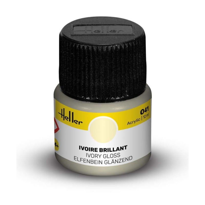 Zdjęcie główne produktu Heller farba akrylowa 041 Ivory błyszcząca 12ml