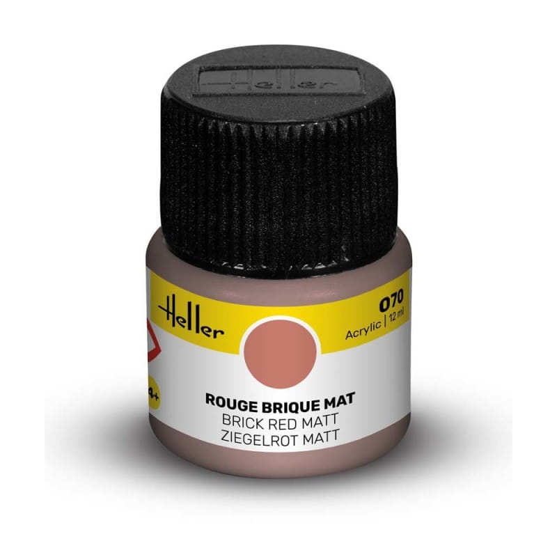 Zdjęcie główne produktu Heller farba akrylowa 070 Brick Red matowa 12ml