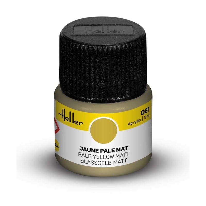 Zdjęcie główne produktu Heller farba akrylowa 081 Pale Yellow matowa 12ml