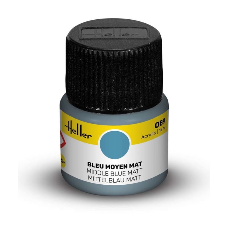 Zdjęcie główne produktu Heller farba akrylowa 089 Middle Blue matowa 12ml