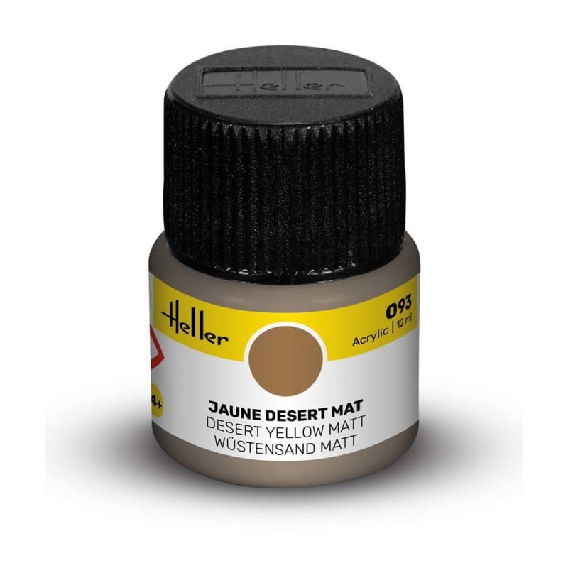 Zdjęcie główne produktu Heller farba akrylowa 093 Desert Yellow matowa 12ml