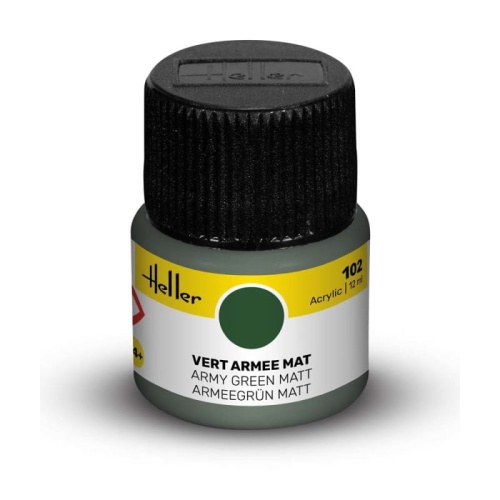 Heller acrylic paint 102 Army Green matte 12ml