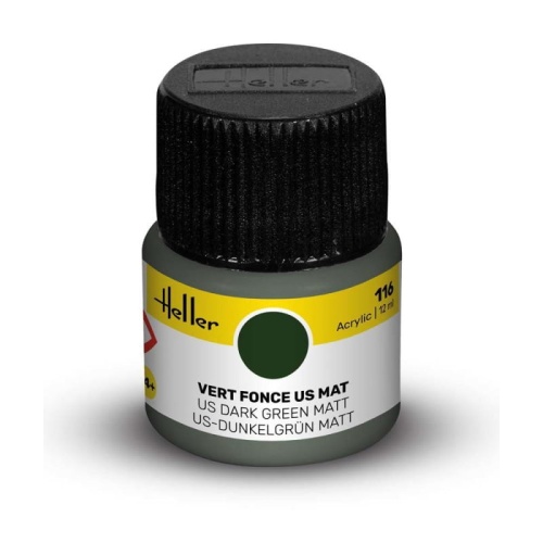 Heller acrylic paint 116 US Dark Green matte 12ml