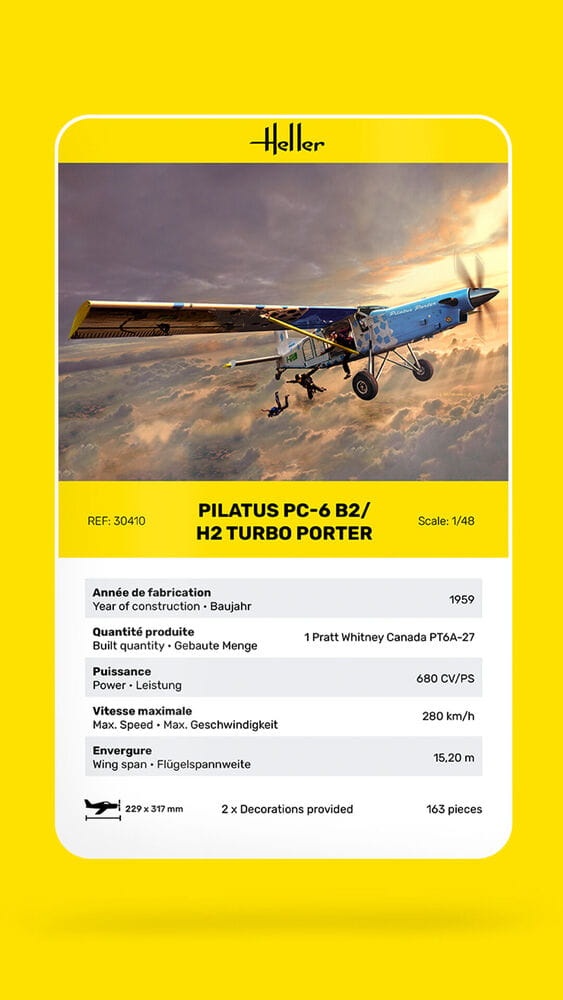 Zdjęcie dodatkowe produktu Pilatus PC-6 B2/H2 Turbo Porter 1:48 Heller 30410