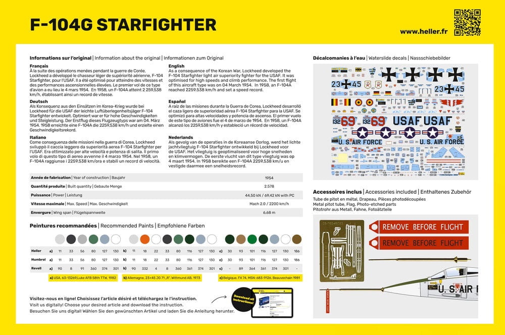 Zdjęcie dodatkowe produktu F-104G Starfighter 1:48 Heller 30520