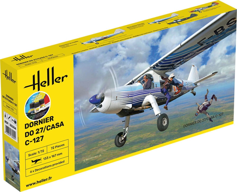 Zdjęcie główne produktu DO27/CASA C-127 1:72 Heller 35304 STARTER KIT