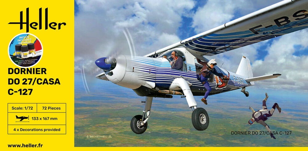 Zdjęcie dodatkowe produktu DO27/CASA C-127 1:72 Heller 35304 STARTER KIT