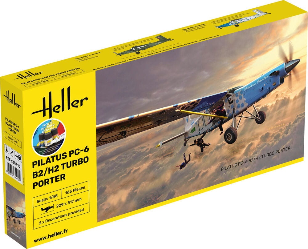 Zdjęcie główne produktu Pilatus PC-6 B2/H2 Turbo Porter 1:48 Heller 35410 STARTER KIT
