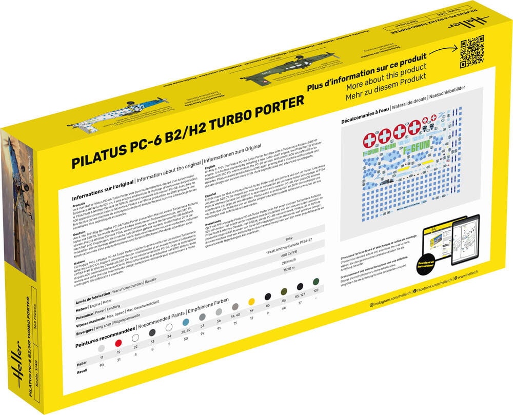 Zdjęcie dodatkowe produktu Pilatus PC-6 B2/H2 Turbo Porter 1:48 Heller 35410 STARTER KIT