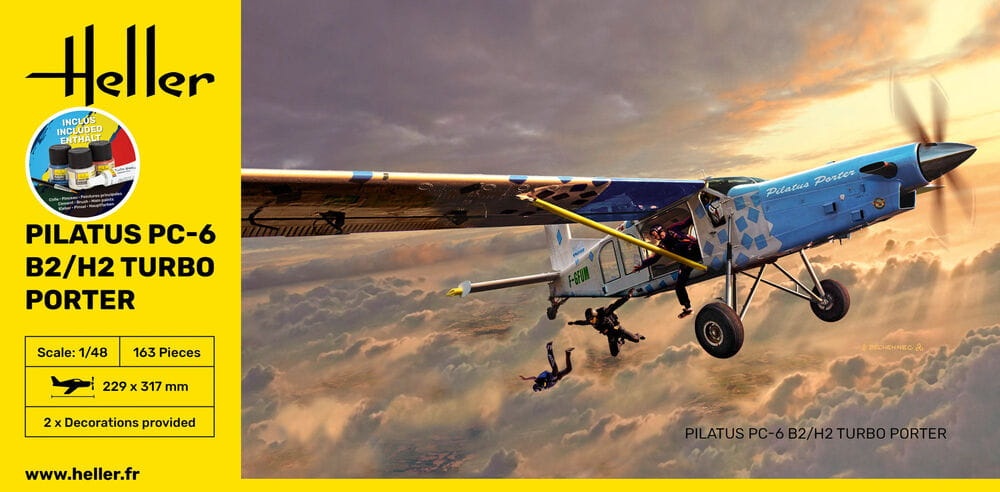 Zdjęcie dodatkowe produktu Pilatus PC-6 B2/H2 Turbo Porter 1:48 Heller 35410 STARTER KIT