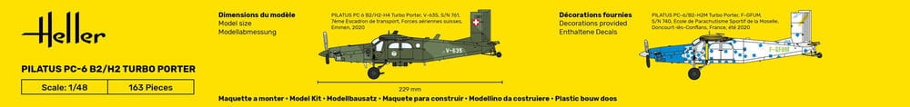 Zdjęcie dodatkowe produktu Pilatus PC-6 B2/H2 Turbo Porter 1:48 Heller 35410 STARTER KIT
