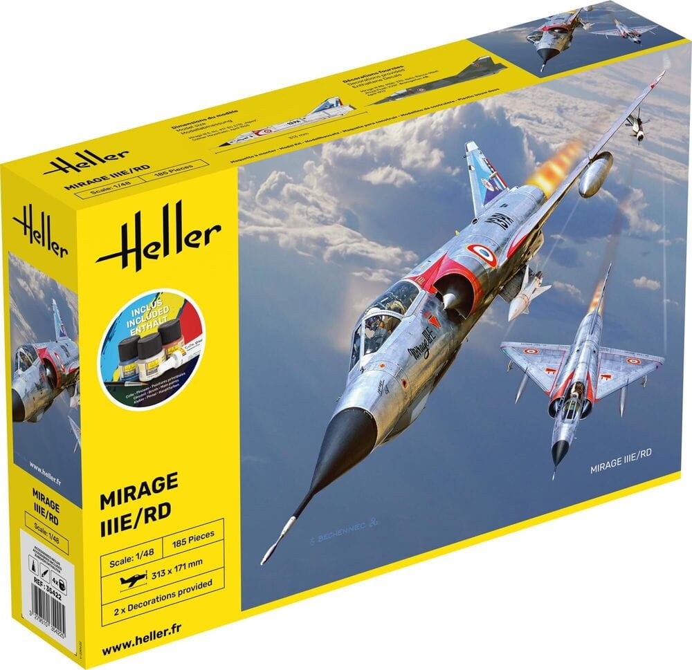 Zdjęcie główne produktu Mirage IIIE/RD 1:48 Heller 35422 STARTER KIT