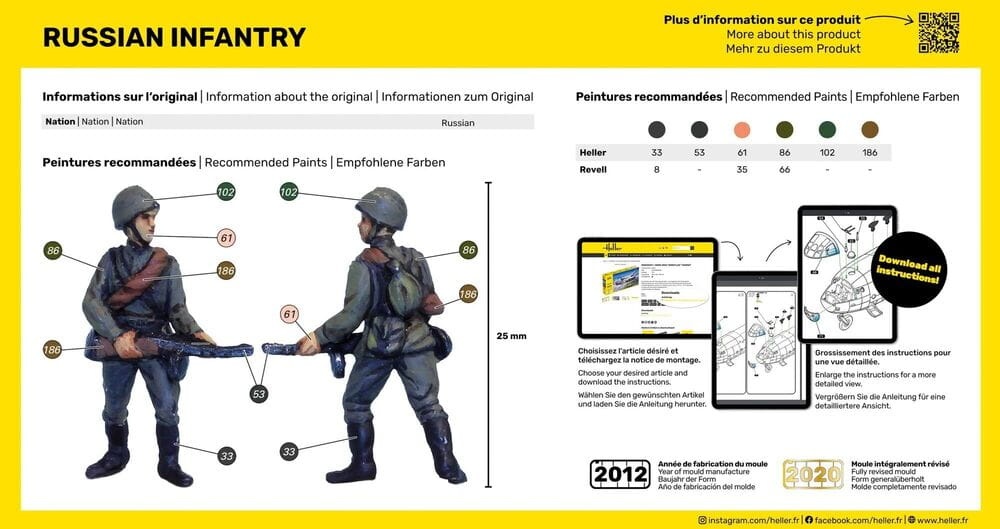 Zdjęcie dodatkowe produktu Russian Infantry 1:72 Heller 49603