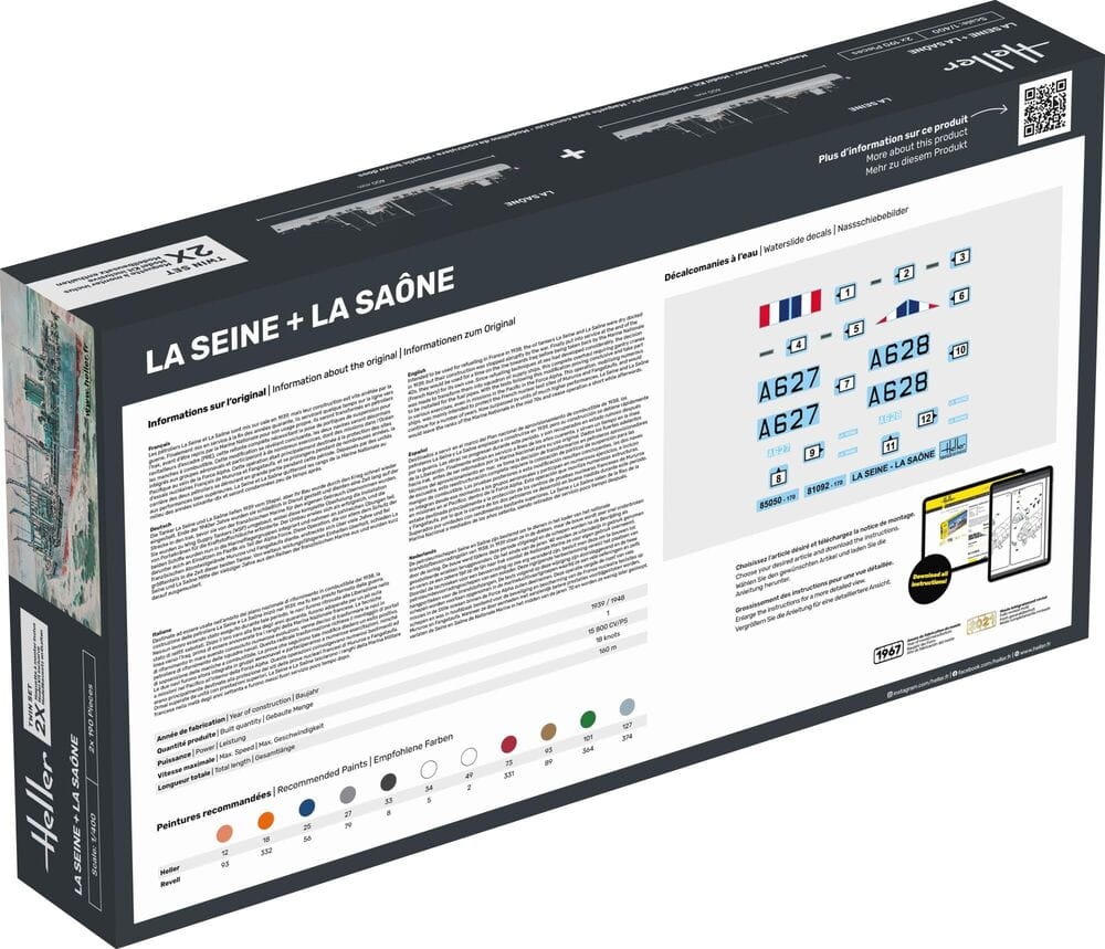 Zdjęcie dodatkowe produktu La Seine + La Saone Twinset 1:400 Heller 55050 STARTER KIT