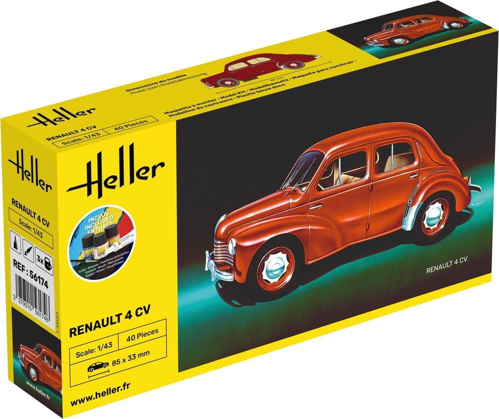 Zdjęcie główne produktu Renault 4 CV 1:43 Heller 56174 STARTER KIT