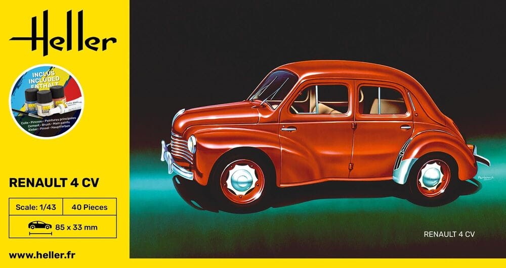 Zdjęcie dodatkowe produktu Renault 4 CV 1:43 Heller 56174 STARTER KIT