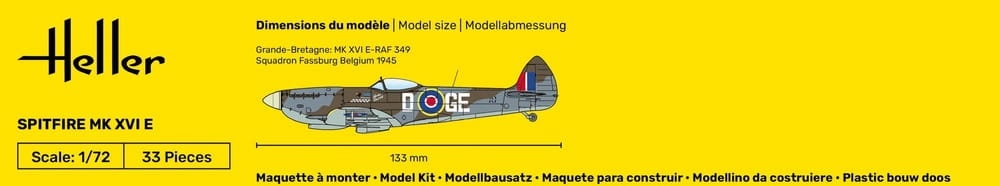 Zdjęcie dodatkowe produktu Spitfire 1:72 STARTER KIT Heller 56282