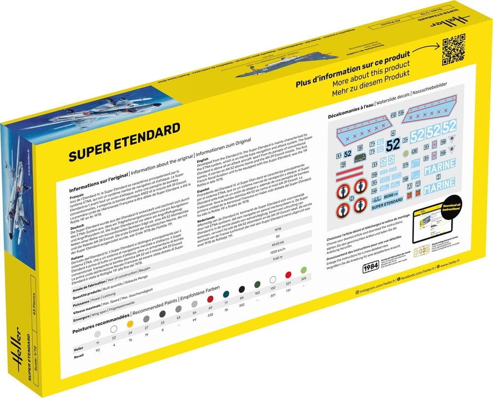 Zdjęcie dodatkowe produktu Super Etendard 1:72 Heller 56360 STARTER KIT