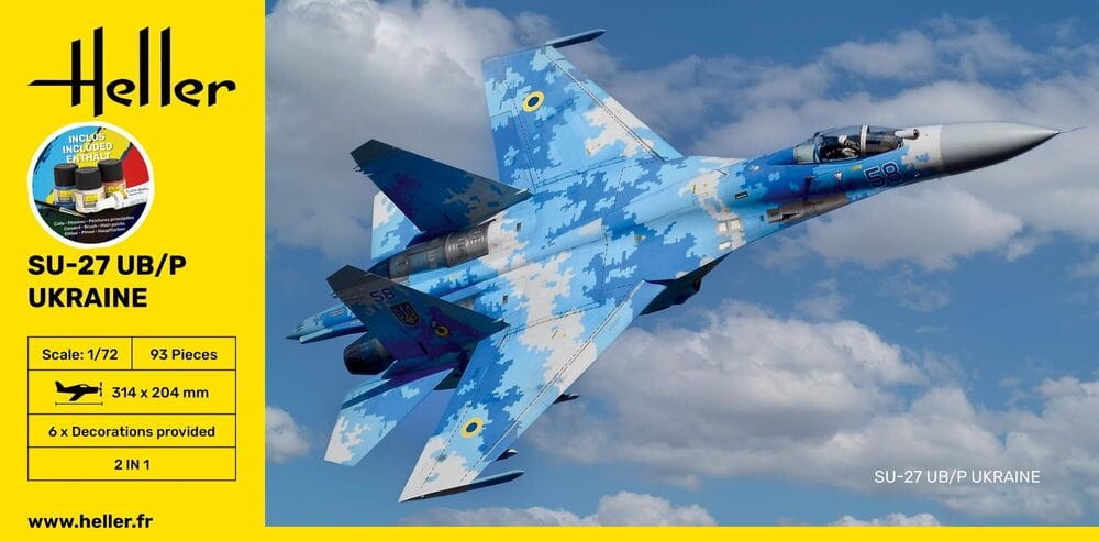 Zdjęcie dodatkowe produktu SU-27 UB/P Ukraine 1:72 Heller 56371 STARTER KIT