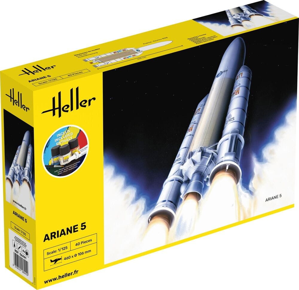 Zdjęcie główne produktu Ariane 5 1:125 Heller 56441 STARTER KIT