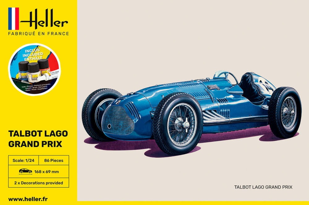 Zdjęcie dodatkowe produktu Talbot Lago Grand Prix 1:24 Heller 56721 STARTER KIT