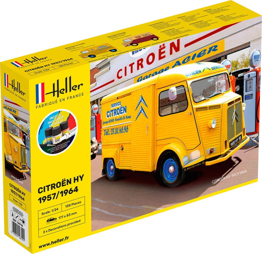 Zdjęcie główne produktu Citroen Type H 2 decorations 1:24 Heller 56744 STARTER KIT