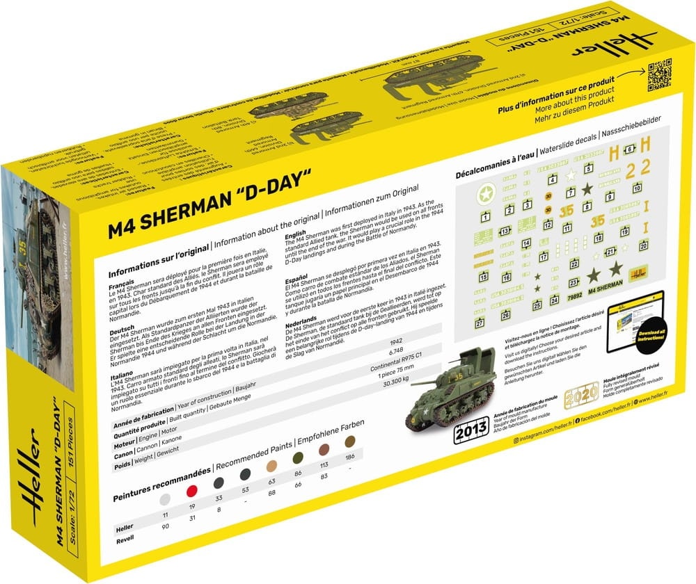Zdjęcie dodatkowe produktu M4 Sherman D-Day 1:72 Heller 56892 STARTER KIT