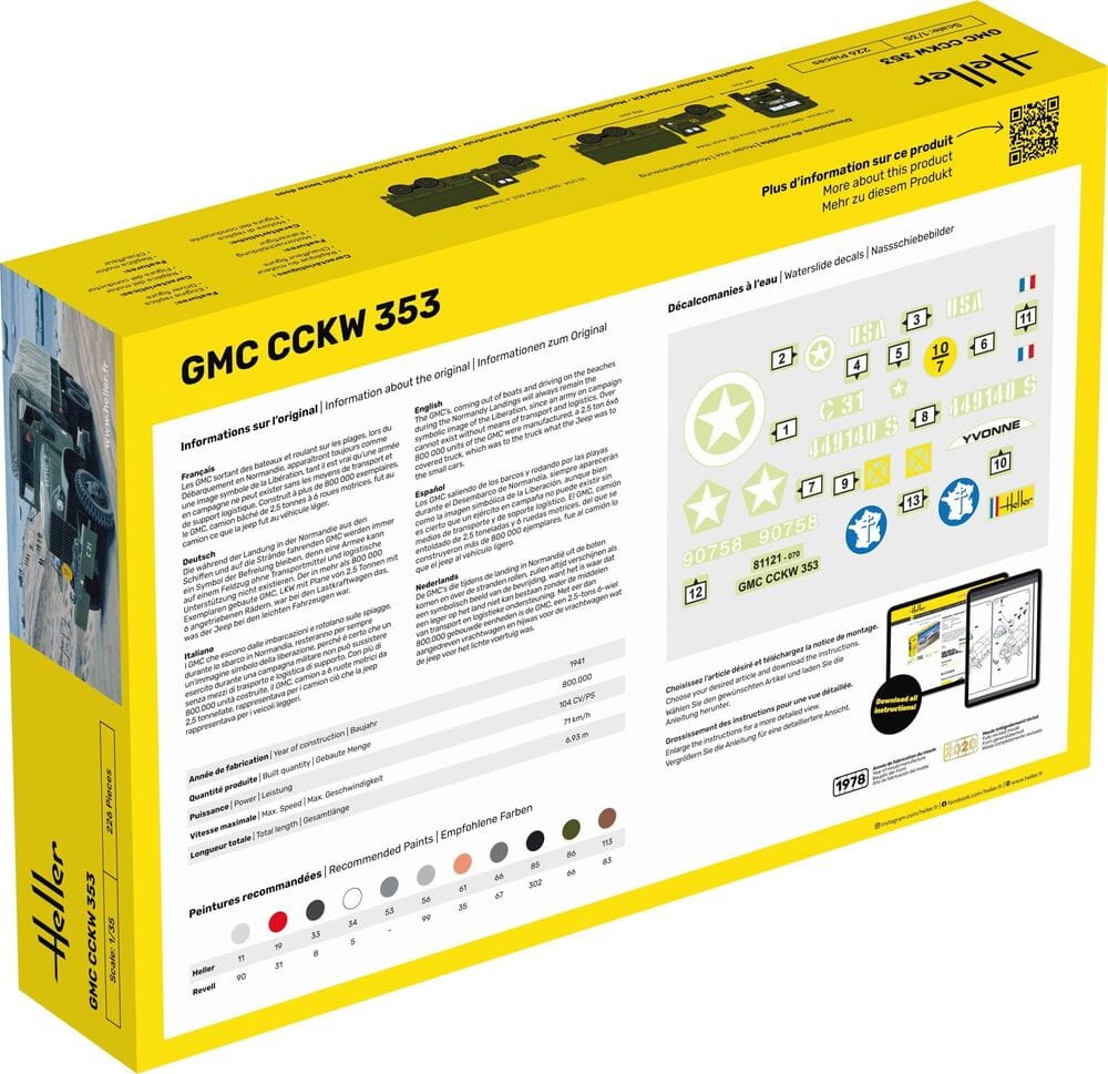 Zdjęcie dodatkowe produktu GMC US-Truck 1:35 Heller 57121 STARTER KIT