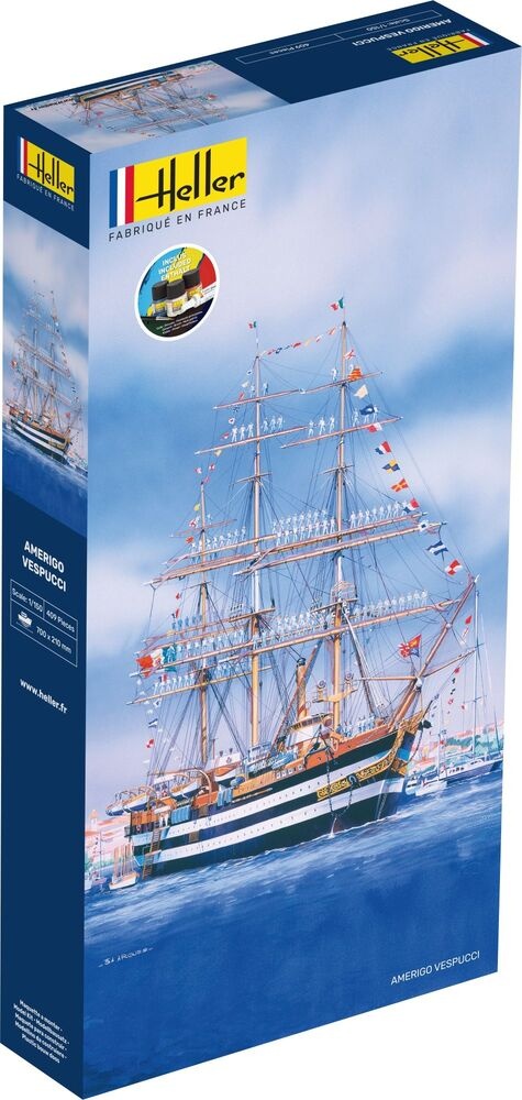Zdjęcie główne produktu Amerigo Vespucci 1:150 Heller 58807 STARTER KIT