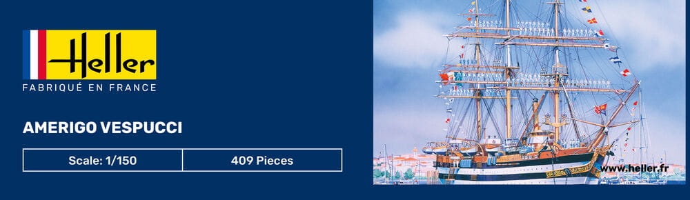 Zdjęcie dodatkowe produktu Amerigo Vespucci 1:150 Heller 58807 STARTER KIT