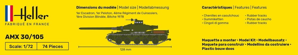 Zdjęcie dodatkowe produktu AMX 30/105 1:72 Heller 79899