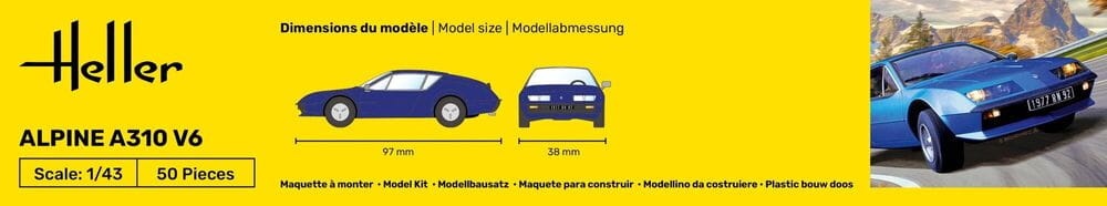 Zdjęcie dodatkowe produktu Alpine A310 1:43 Heller 80146