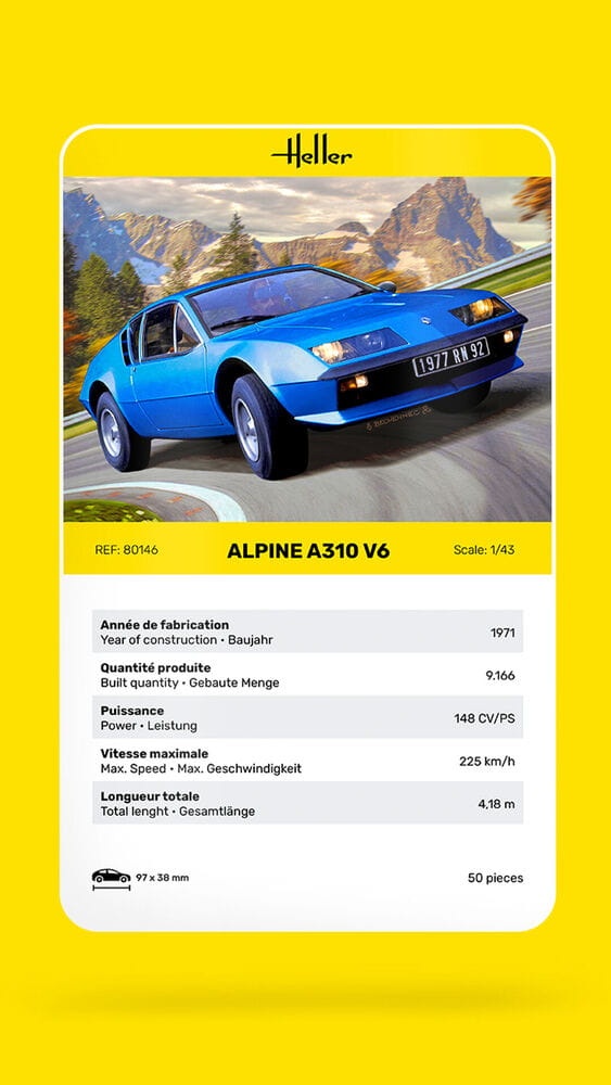 Zdjęcie dodatkowe produktu Alpine A310 1:43 Heller 80146