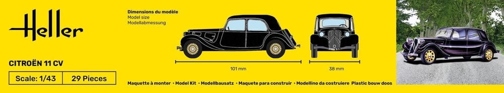 Zdjęcie dodatkowe produktu Citroen 11 CV 1:43 Heller 80159