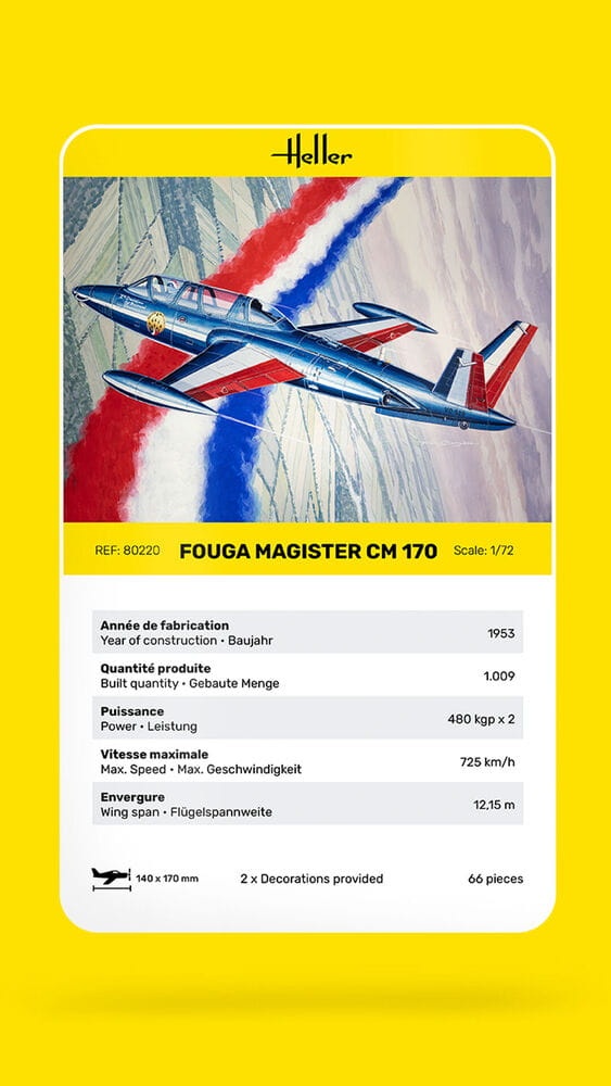 Zdjęcie dodatkowe produktu Fouga Magister CM 170 1:72 Heller 80220