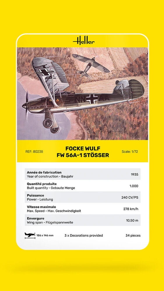Zdjęcie dodatkowe produktu Focke Wulf Stosser 1:72 Heller 80238
