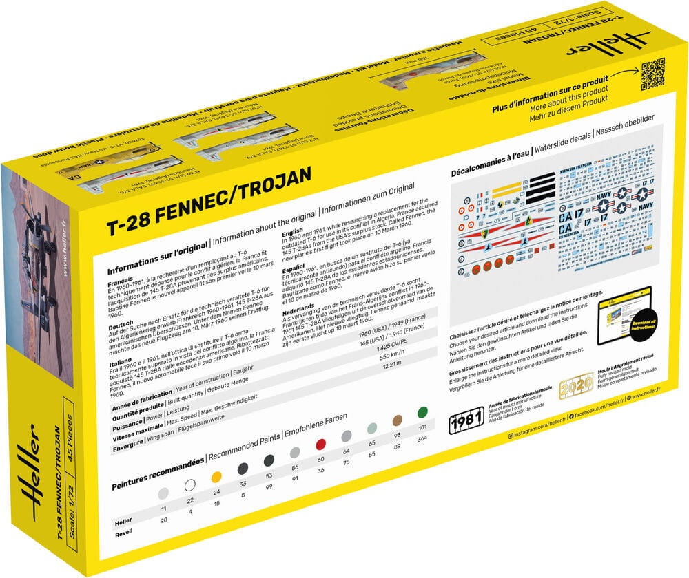 Zdjęcie dodatkowe produktu T-28 FENNEC /TROJAN 1:72 Heller 80279