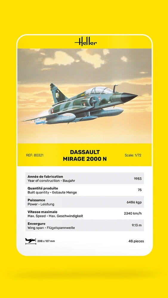 Zdjęcie dodatkowe produktu Mirage 2000 N 1:72 Heller 80321