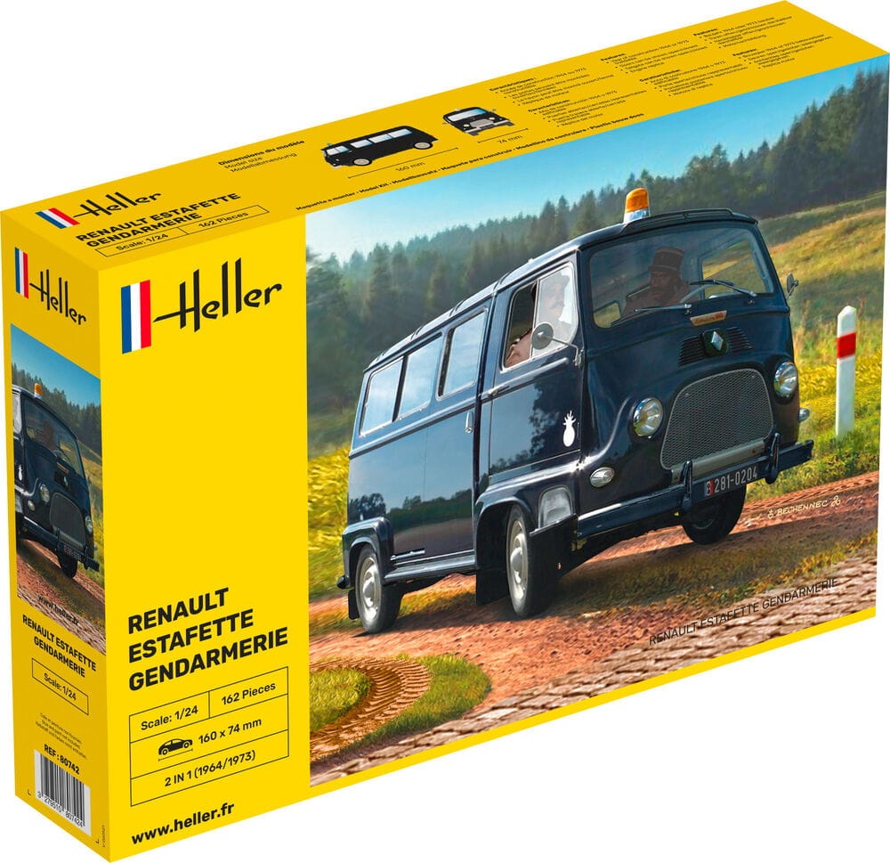 Zdjęcie główne produktu Renault Estafette Gendarmerie New Mould 1:24 Heller 80742