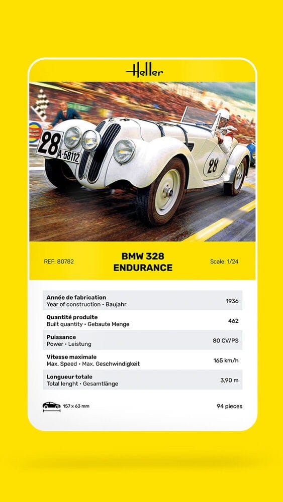 Zdjęcie dodatkowe produktu BMW 328 Endurance 1:24 Heller 80782